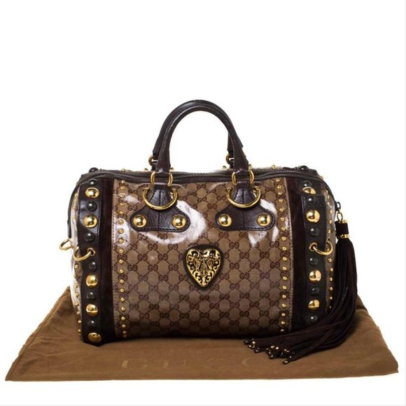 GUCCI BOSTON INDY BABOUSKA GG CRYSTAL  BAG - Picture 3 of 12